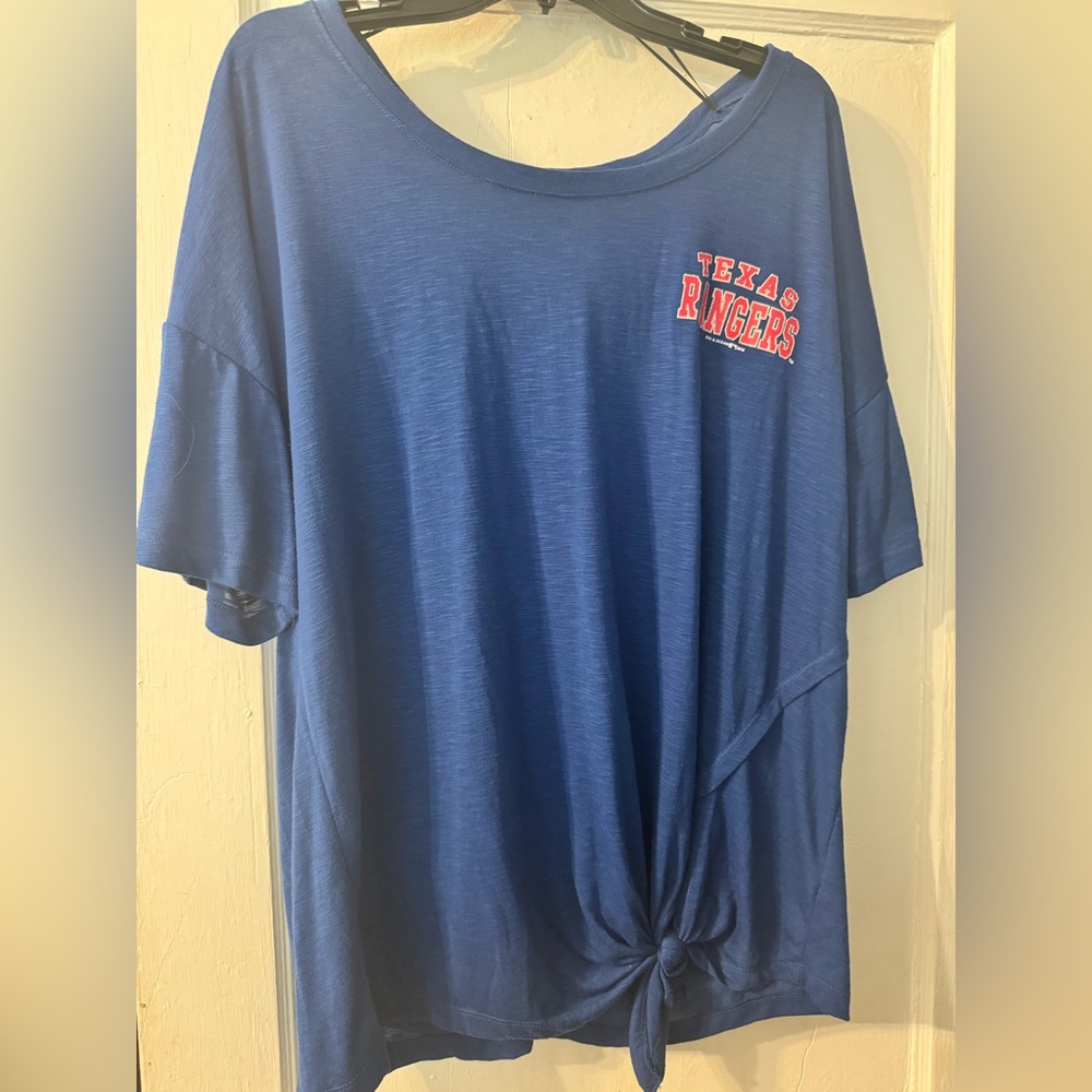 Plus size New Era Texas Rangers tie shirt